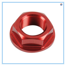 M8 Red Zinc Flange Nuts Made of Aluminum Materials